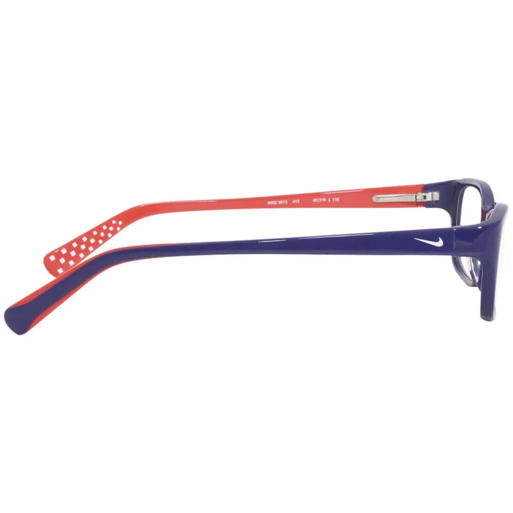 NWT Nike 5513 413 Obsidian/University Rectangle 47mm Eyeglasses - Picture 2 of 4